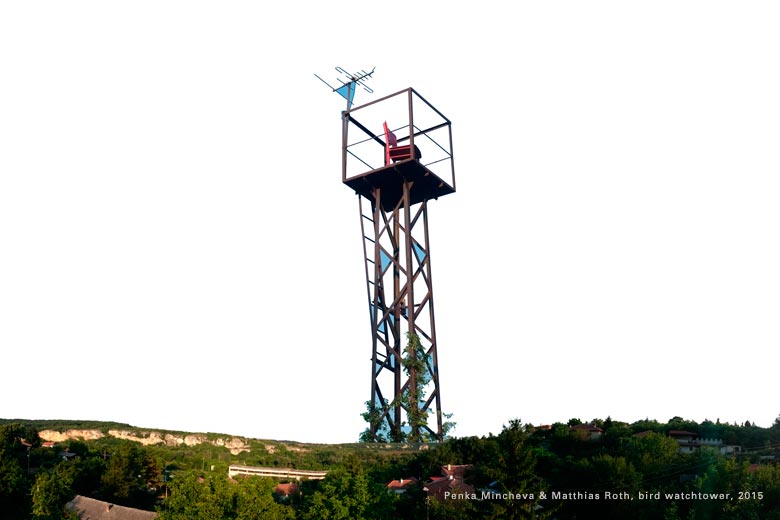 Penka Mincheva & Matthias Roth, bird watchtower, 2015